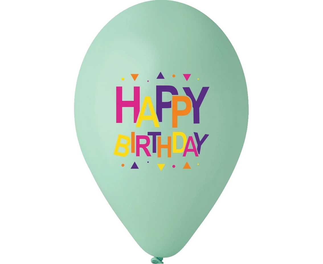 Balony Happy Birthday (gwiazdki), 12 cali/ 5 szt.